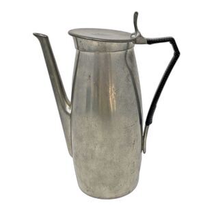 Royal Holland KMD Tiel Pewter Tea Coffee Pot Handcrafted VTG MCM Danish Modern